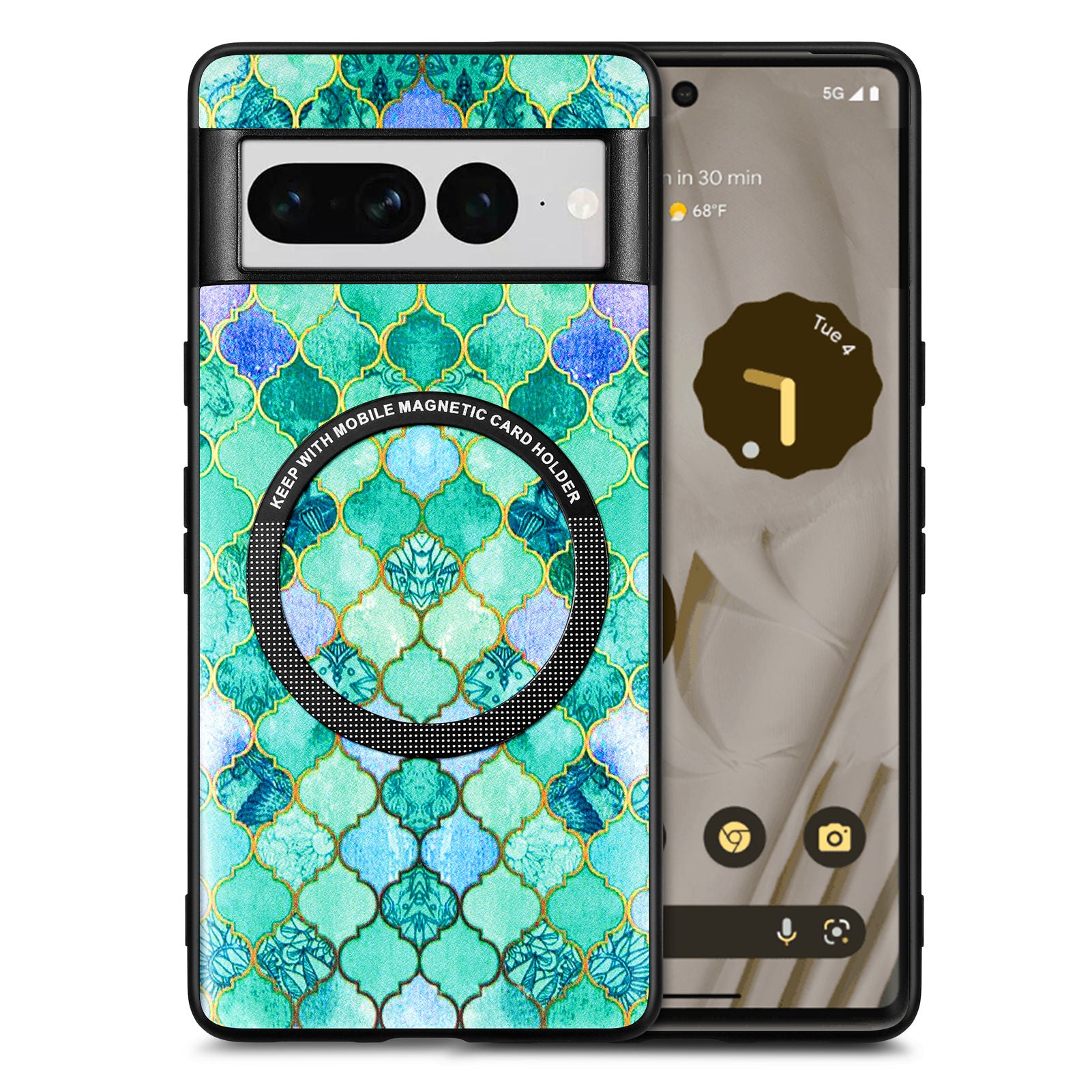 For Google Pixel 7 Pro 5G Shockproof Phone Case Pattern Printing PU Leather Coated PC TPU Phone Cover Metal Ring For Google Pixel 7 Pro 5G Shockproof Phone Case Pattern Printing PU Leather Coated PC TPU Phone Cover Metal Ring